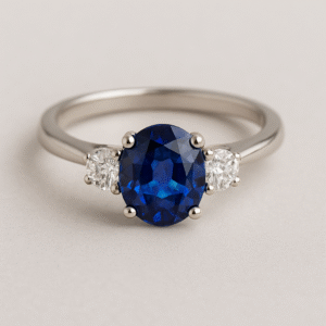 Citrine & Diamond Oval Ring