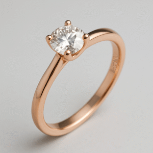 Rose Gold Halo Diamond Ring
