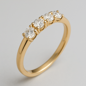 Elegant Four-Stone Diamond Band