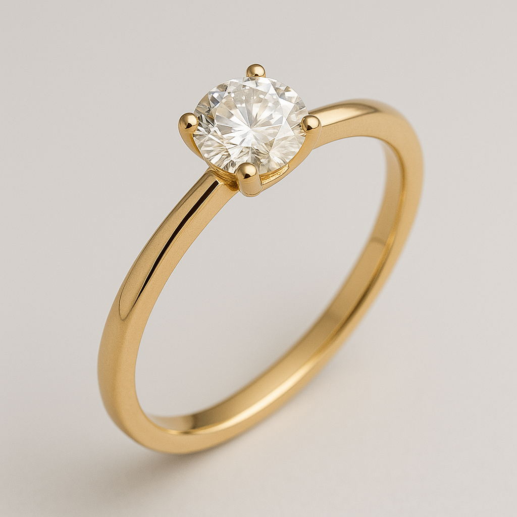 Vintage Gold Diamond Engagement Ring